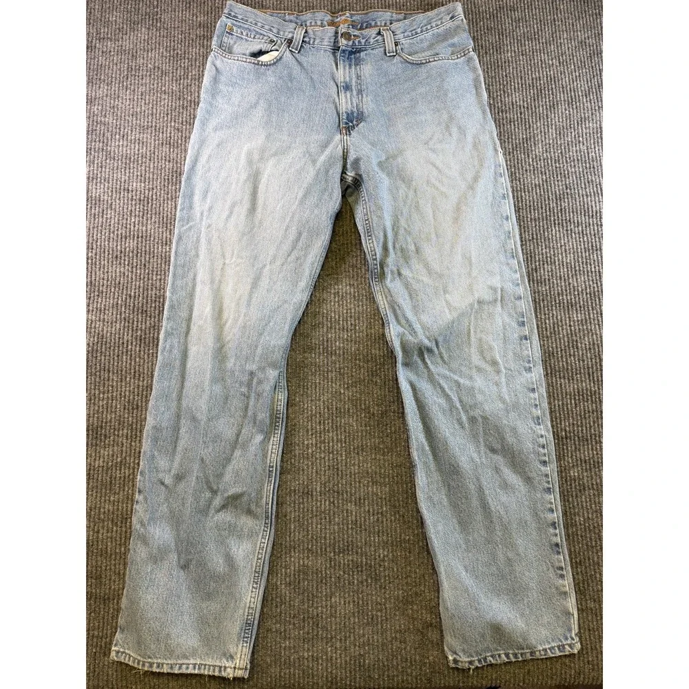 Eddie‎ Bauer Mens Jeans 36x33 Light Wash Classic Fit 100% Cotton Denim